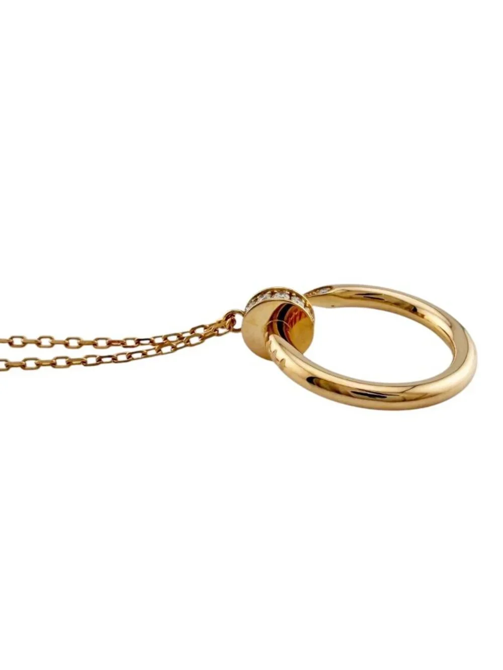 Cartier Juste un Clou Necklace 18k Pink Gold Diamond Vintage